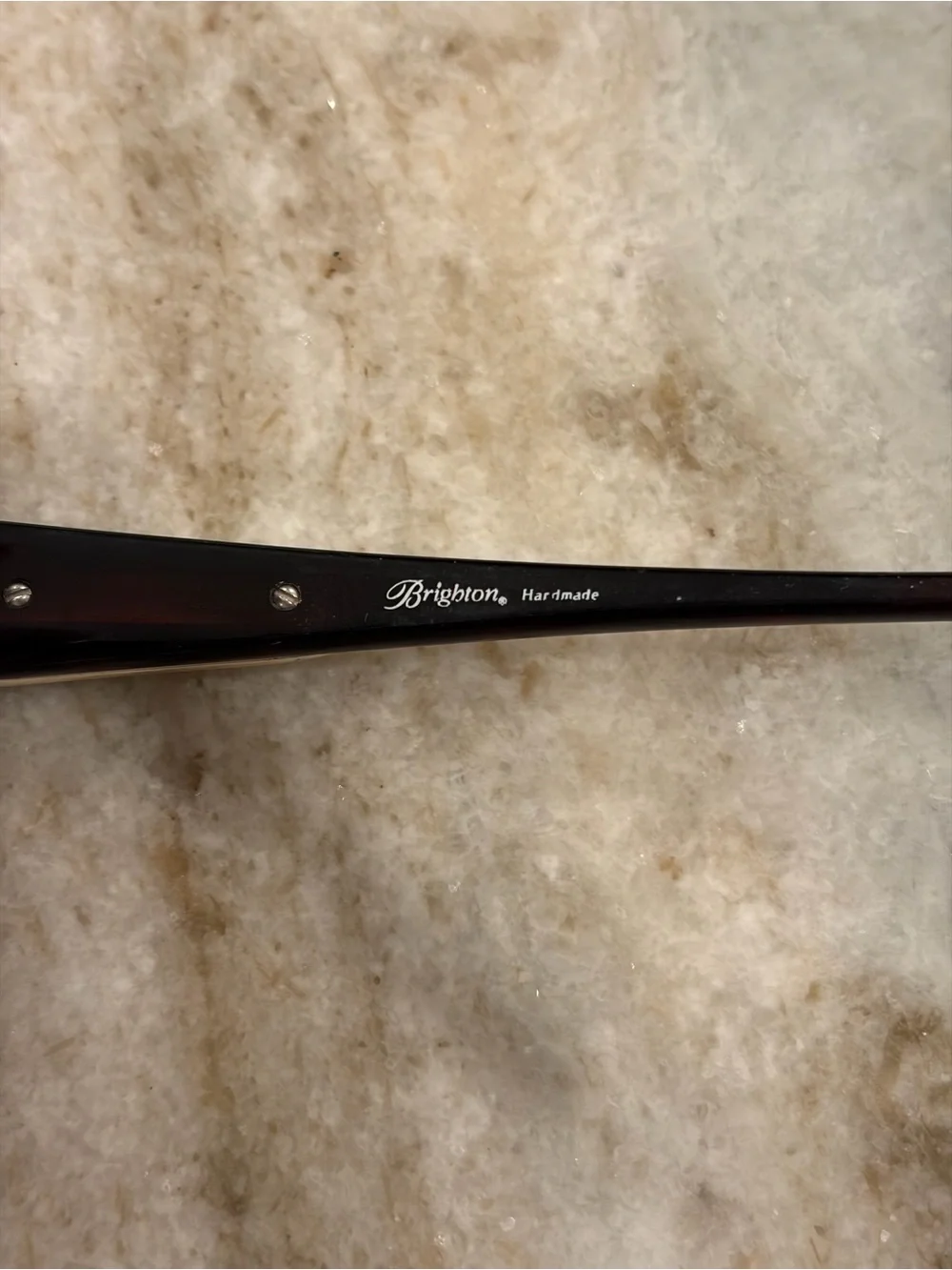 Brighton Brown Oval Women's Sunglasses with matching metal case